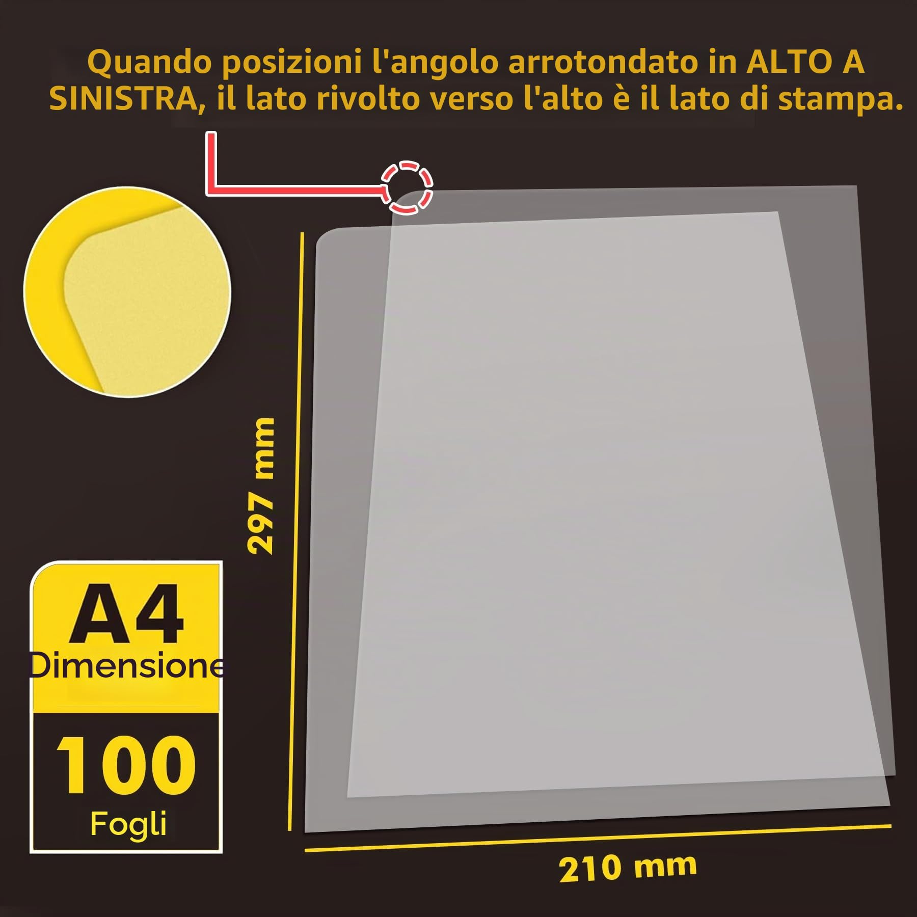 A-SUB DTF Transfer Film - 100 fogli A4 DTF Film per sublimazione o stampante DTF a getto d'inchiostro, carta per trasferimento diretta su pellicola opaca doppia faccia per magliette e tutti i tessuti