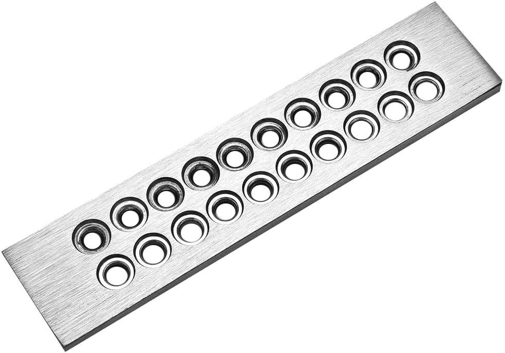 Jewelry Wire Drawplate, 4 Type Holes Round Gold Silver Wire Drawing Board Carbon Steel Drawplate Jewelry Wire Drawplate for Jewelry Making Tool