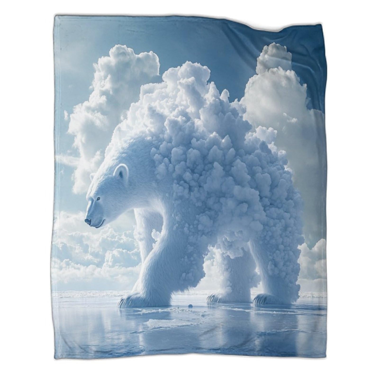 Couverture ours polaire idéale pour voyager et cocooning sur canapé