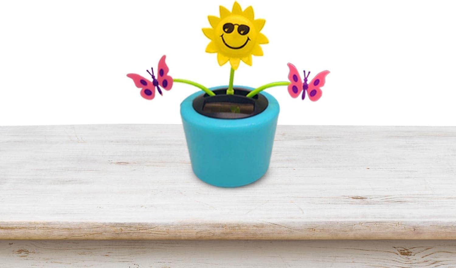 Cute Solar Sunflower Solar Dancing Flowers Swinging Sunflower Insect Flip Flap Flowers Eco-Friendly Solar Power Bobblehead Dancing Flowers for Car Home Decoration Solar Power Kits