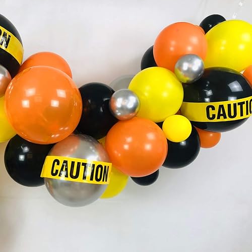 Miniatura 8 de Kit de guirnalda y arco de globos de cuarentena, paquete de 74 tiras de globos de látex de 12 pulgadas y 5 pulgadas de color negro, naranja,