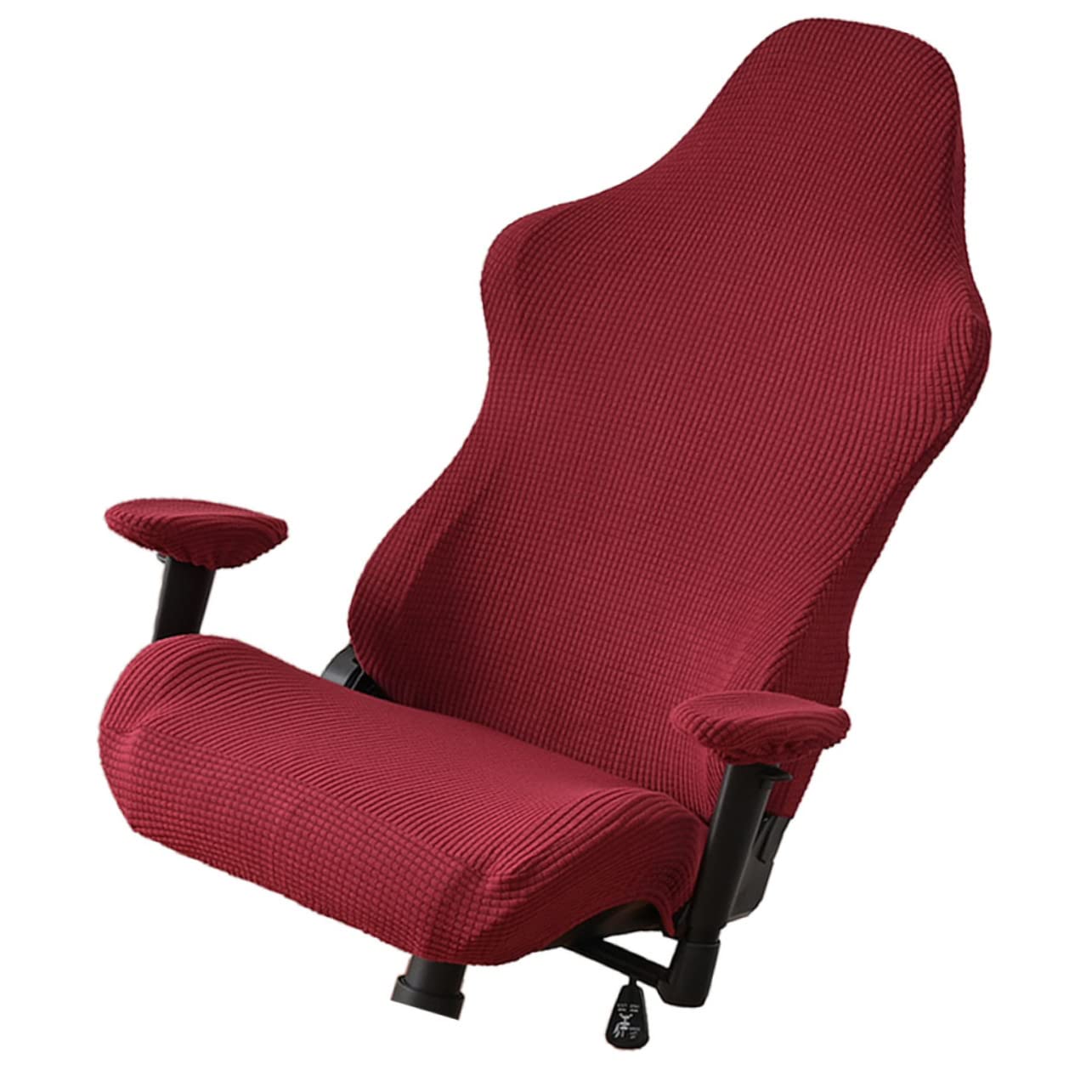 Housse de chaise ordinateur avec accoudoir élastique et lavable