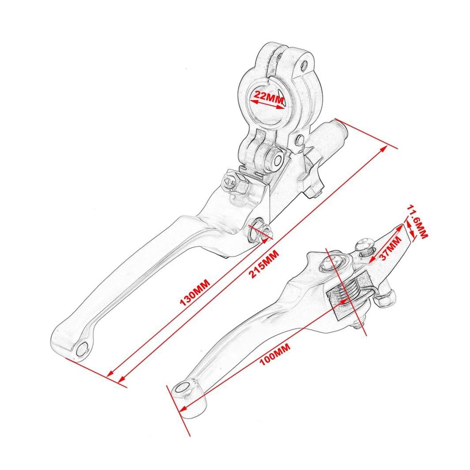Leve Manubrio Leva Freno Frizione Universale CNC Per Moto Leve Freno Frizione(1)