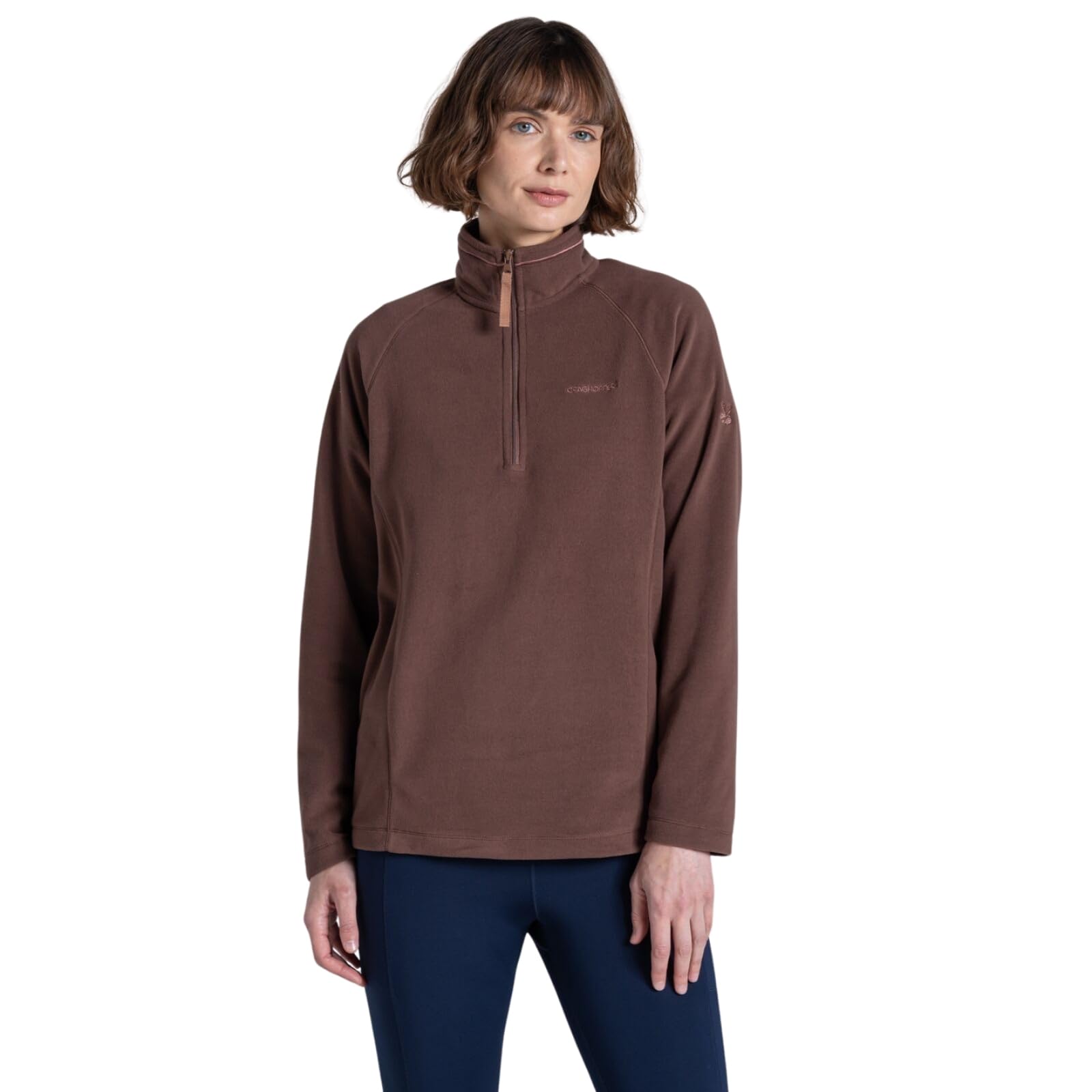 Craghoppers Women's Dark Truffle National Trust Miska Half Zip Fleece - 18