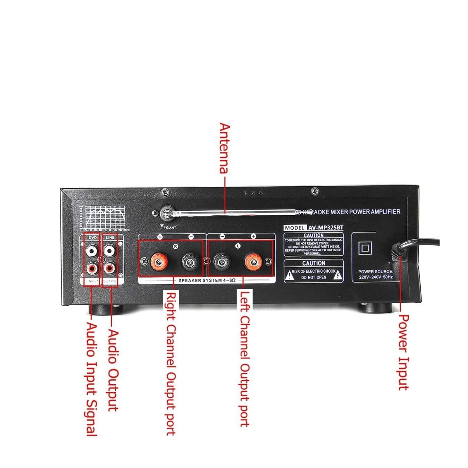 Amplificatore Audio, Amplificatore for auto DC12V Subwoofer for potente a 2 canali Amplificatori for amplificatori stereo for veicoli in lega di alluminio