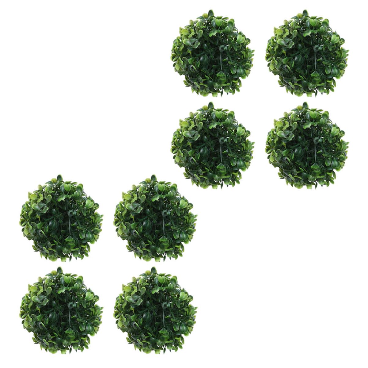 PRETYZOOM 8 Pcs Simulated Plastic Grass Ball Artificial Bush Boxwood Topiary Ceiling Hanging Grass Ball Fake Boxwood Ball Green Plants Faux Boxwood Green Decor Pendant Outdoor