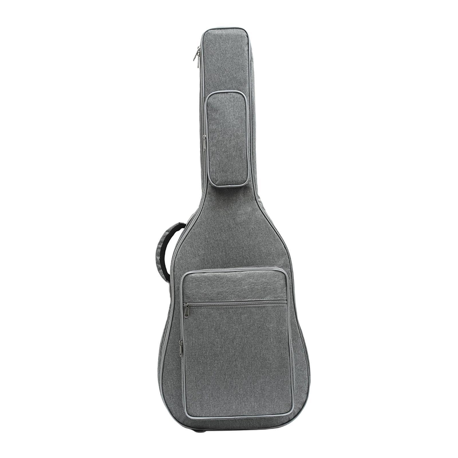 Pokrowiec na gitarę elektryczną, pokrowiec na gitarę, koncert, z dużą kieszenią akcesoria, pliki muzyczne, notatniki, kable, elektryczną, Szary, 38x8x103 cm