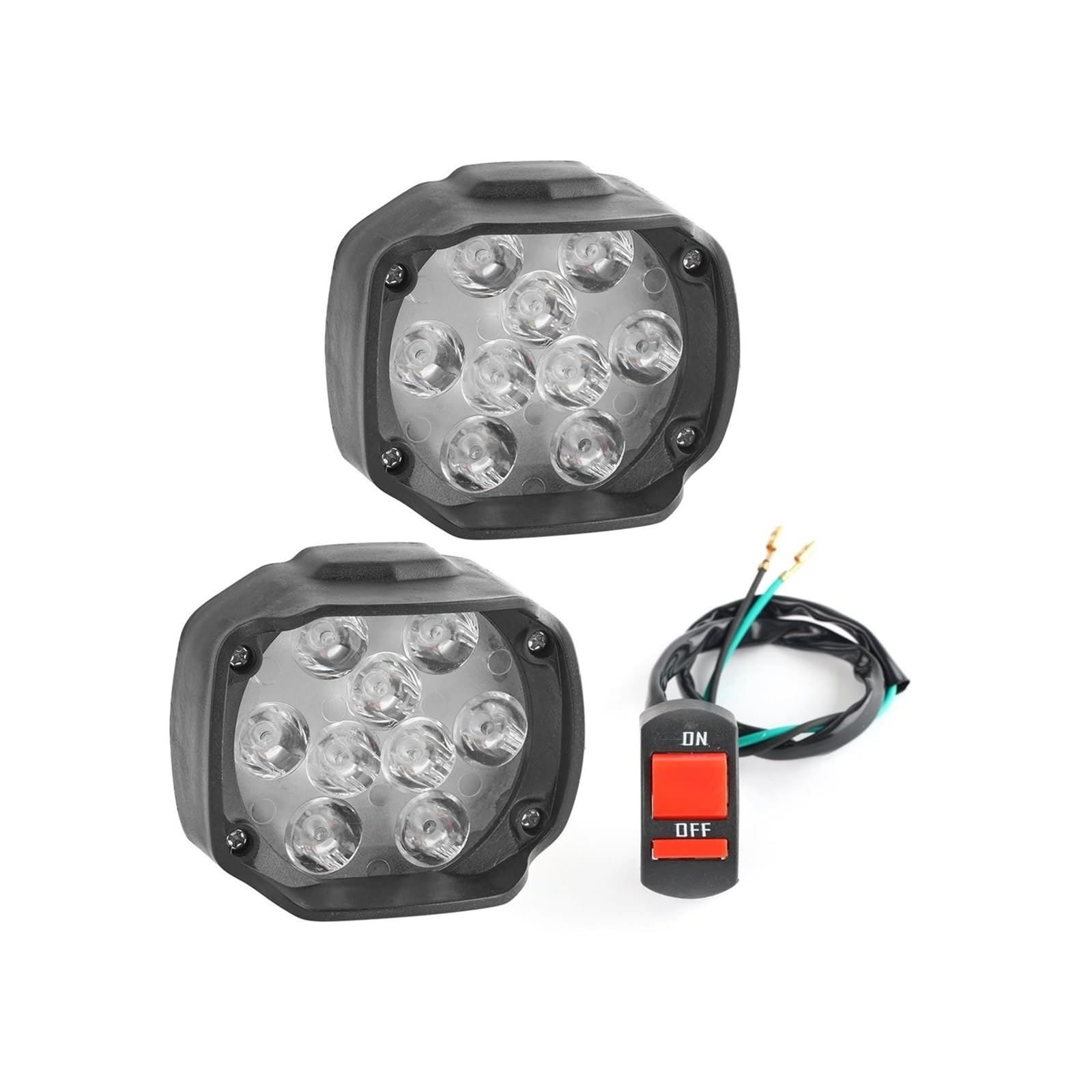 Reflektor motocyklowe Uniwersalny Reflektor Motocyklowy LED Lampa Przeciwmgielna Zewnętrzny Wodoodporny Przełącznik