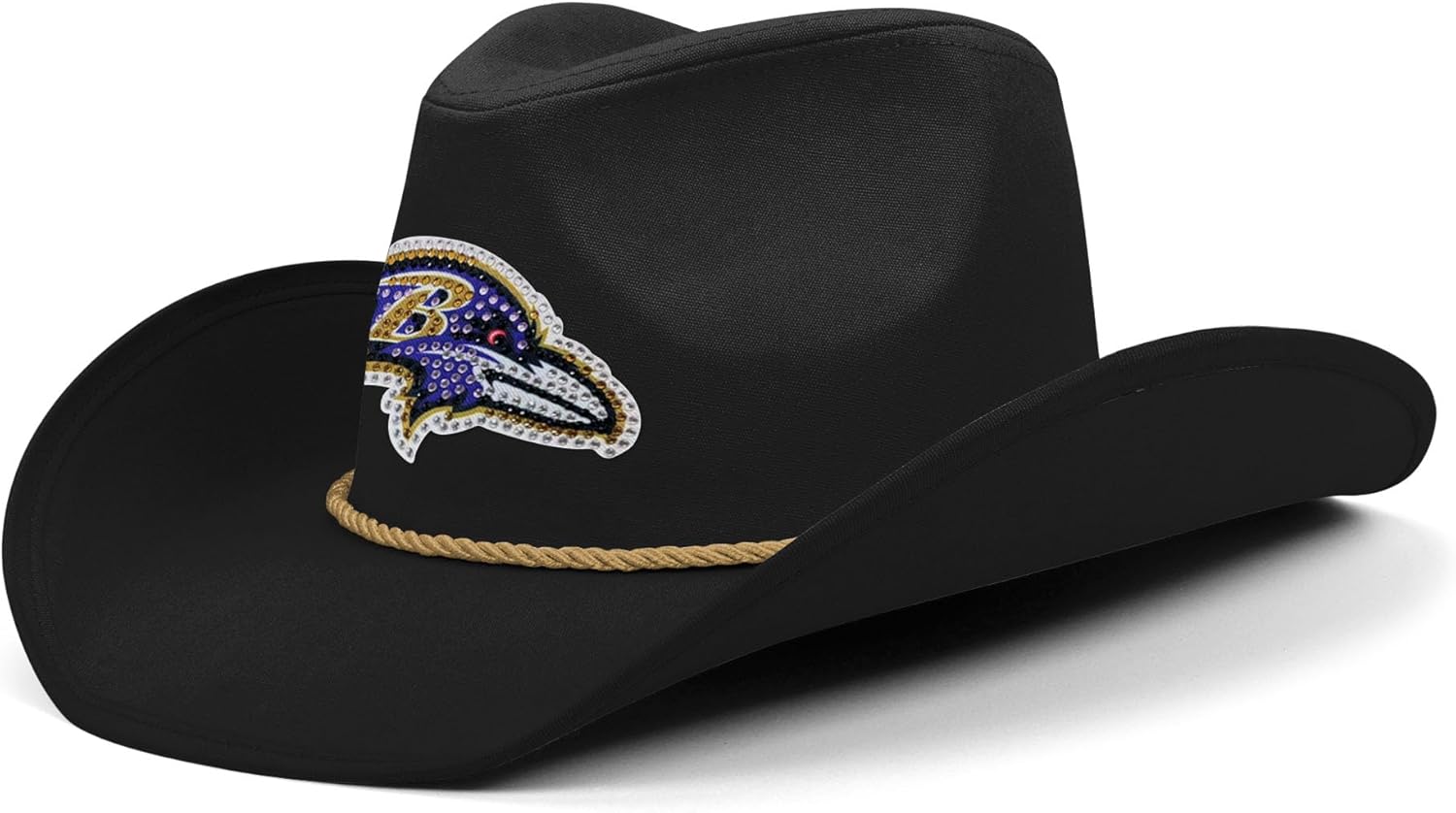 FOCO NFL Womens NFL Team Logo Rhinestone Black Cowboy Hat