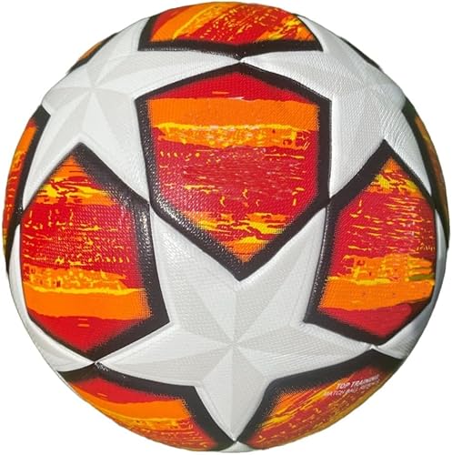 Miniatura 2 de Balón de fútbol tamaño oficial 5 naranja y blanco
