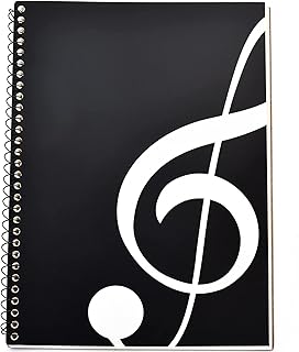 SYOSI Music Notebook Blank Sheet Music Composition Manuscript Staff Notebook Music Manuscript Paper Manuscript Writing Paper Note-Book with 50 Pages 26x19cm (Music Clef Notebook)