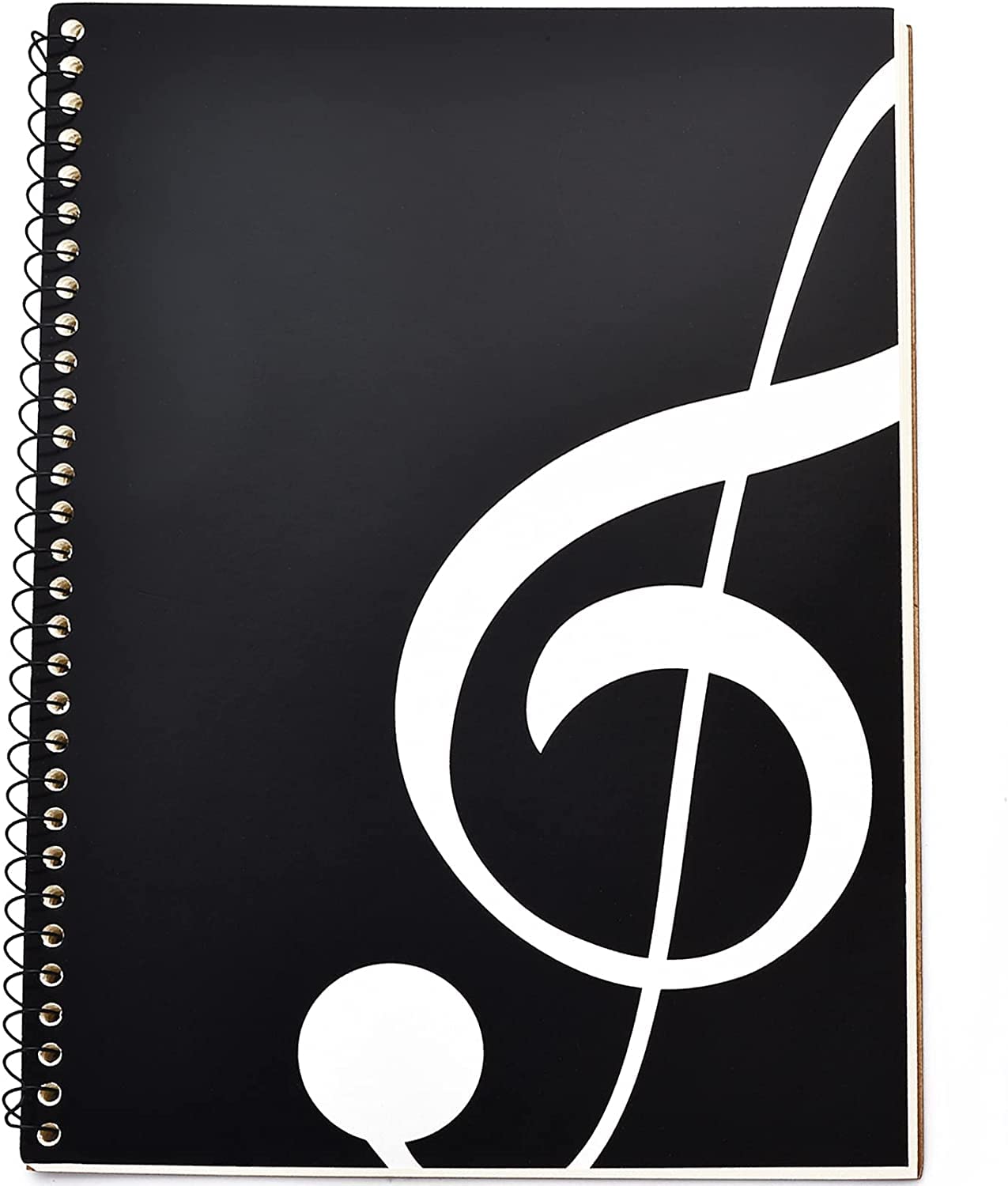 SYOSI Music Notebook Blank Sheet Music Composition Manuscript Staff Notebook Music Manuscript Paper Manuscript Writing Paper Note-Book with 50 Pages 26x19cm (Music Clef Notebook)