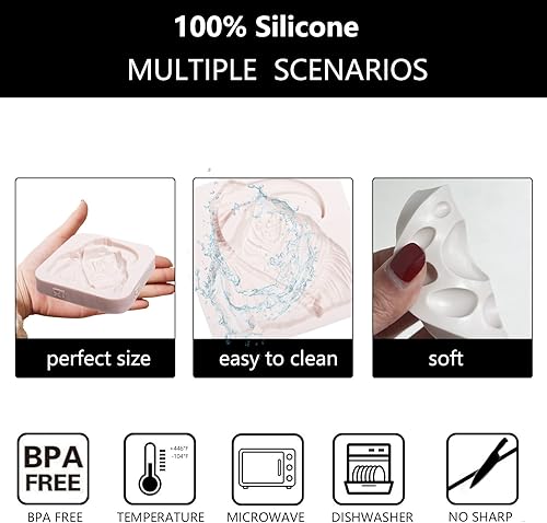 Miniatura 3 de Molde de silicona de calavera con rosa para Halloween, molde de fondo para decoración de pasteles de chocolate, postre, galletas, azúcar, jabón,