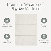 Vista 7 de Sleepah Pack and Play - Colchón de triple pliegue de doble cara (firme para bebés) y espuma viscoelástica suave (para niños pequeños) almohadilla