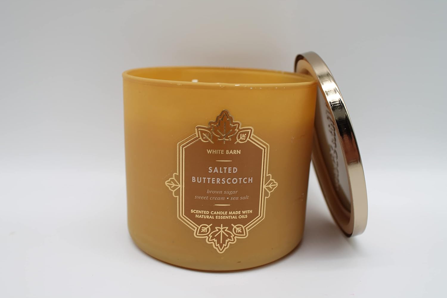 White Barn salted butterscotch 3 wick candle new 2022