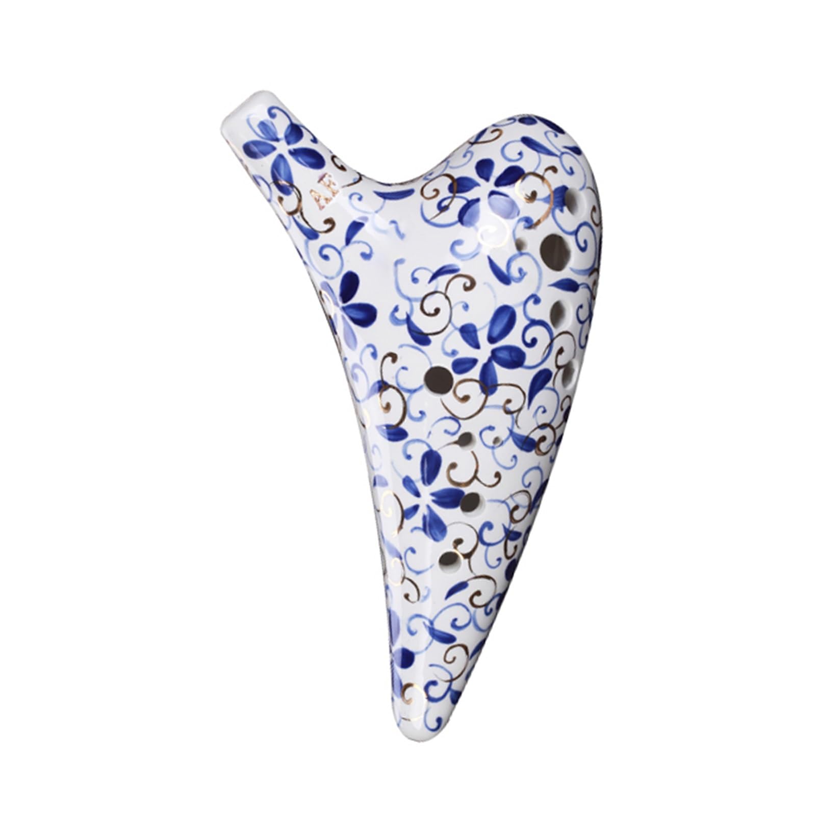 Ocarina A 12 Fori AC Tune E Altri Altri Toni Strumenti Musicali Professionali In Porcellana Blu E Bianca(AF)