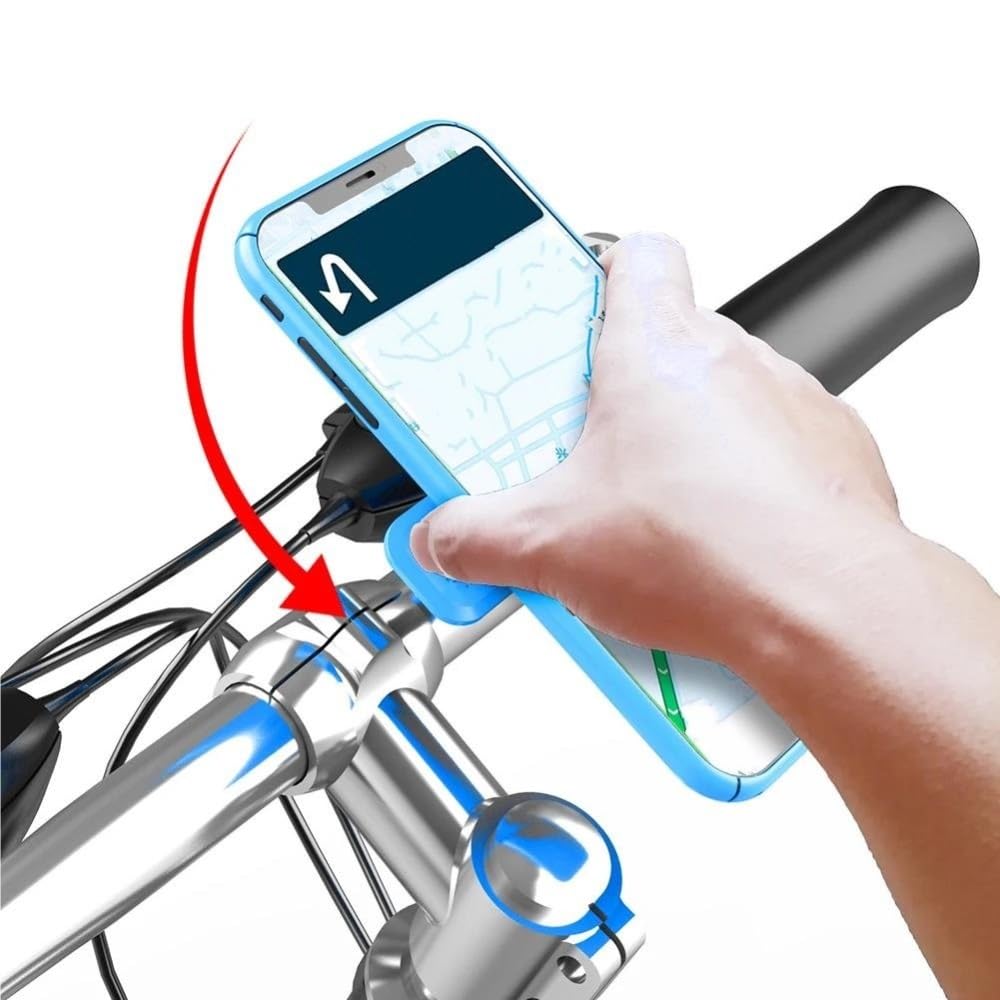 Support De Téléphone Universel Pour Moto Avec Amortisseur Vibrations Et Fixation Au Guidon Compatible Les Téléphones 4,7 À 2 Pouces(Shock-absorber)
