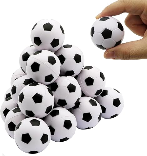 Urspasol - 20 bolas pequeñas de espuma para el estrés de fútbol para niños alivio del estrés decoración de fiestas juguete de regalo para escuela