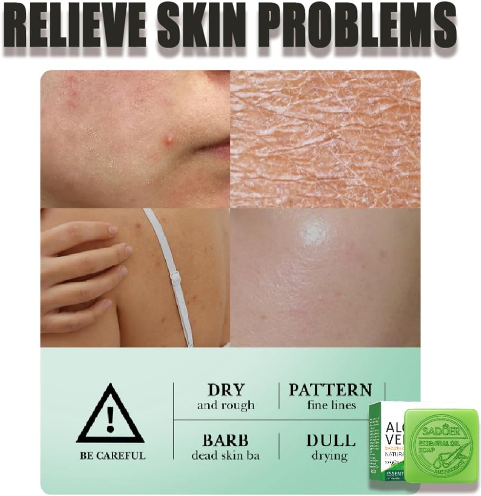 Aloe Vera Soap Bar- Gentle Cleansing 98% Aloe Vera Extract Soap for Face & Body, Organic, Gentle, Moisturising, Skin Hydration & Oil Balance, Antioxidant, Suitable for Men & Women (1PCS) 9