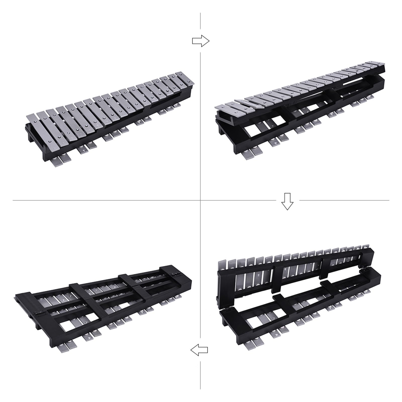 Xilófono Xilófono 30 notas Glockenspiel marco de madera instrumento musical educativo