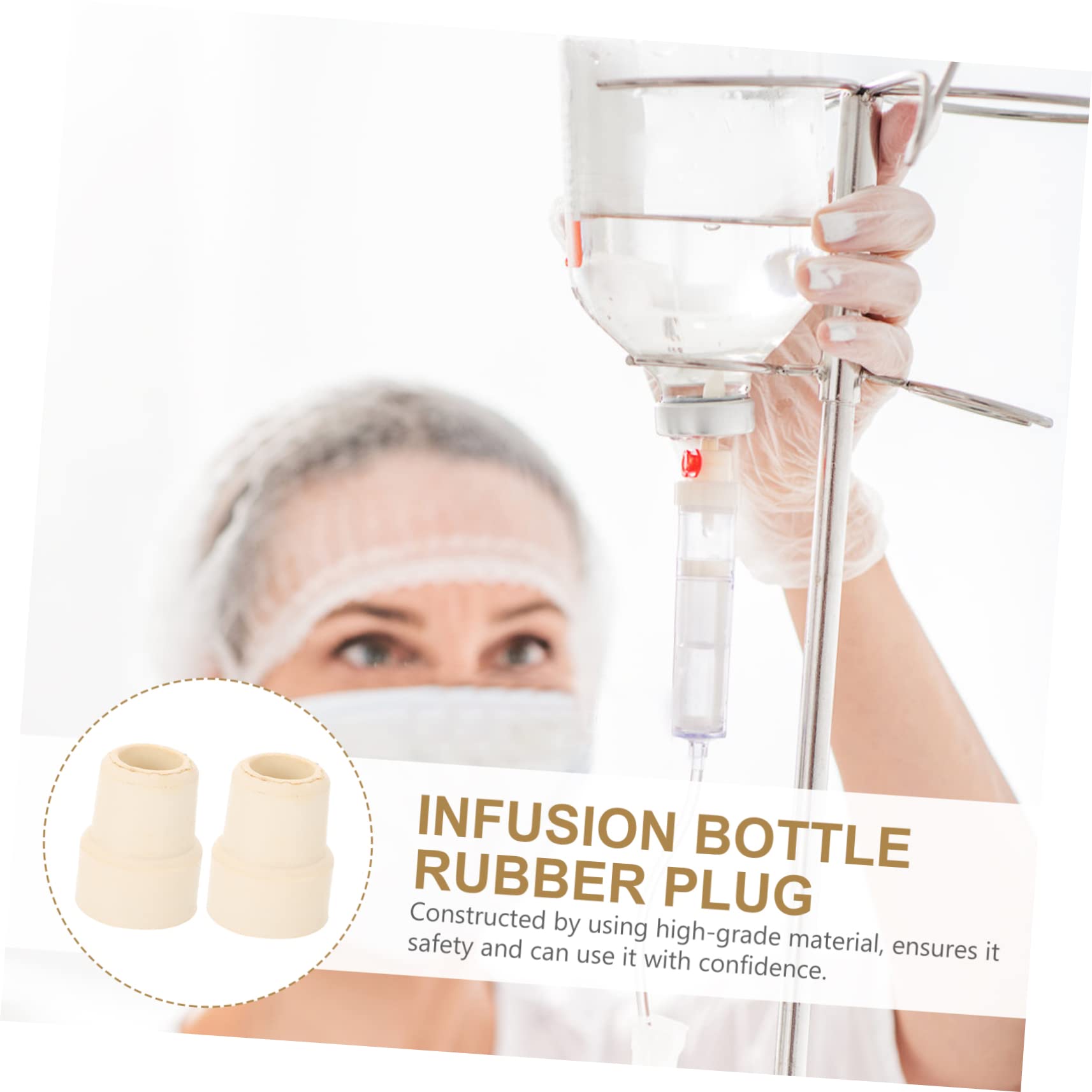 NAMOARLY 25pcs Infusion Bottle Rubber Stopper Lab Flask Bottom Closure Stopper Bottle Stopper Experiment Bottle Plugs Bottle Plug Stopper Infusion Bottle Sealer White Plug Vial