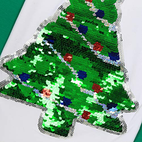 Image of Christmas Shirts for Girls and Boys Flip Sequin Santa Christmas Tree Kids T-Shirt Clothing