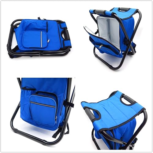 Miniatura 5 de HTTMT - Silla plegable portátil de pesca de camping taburete Mochila de viaje Bolsa de playa Número de artículo ET-Seat001