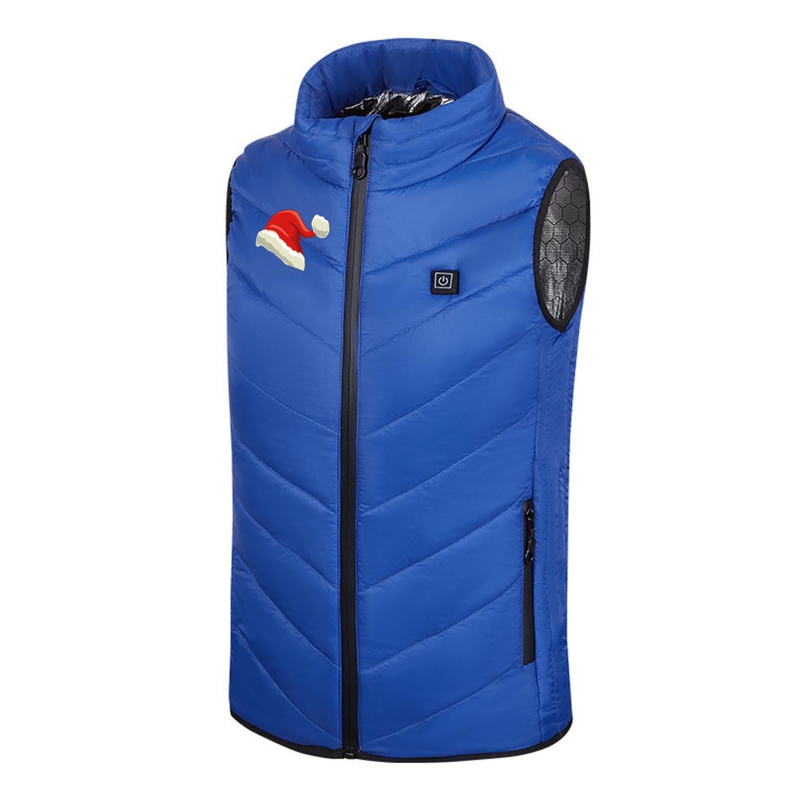 Gilet Chauffant USB Nu Enfants Garçons Filles Veste Chauffante 3 Températures Réglables avec Poches Doudoune Sans Manche imprimé Anime Vêtements Chauffants Lavable pour Ski Pêche Camping de Pêche