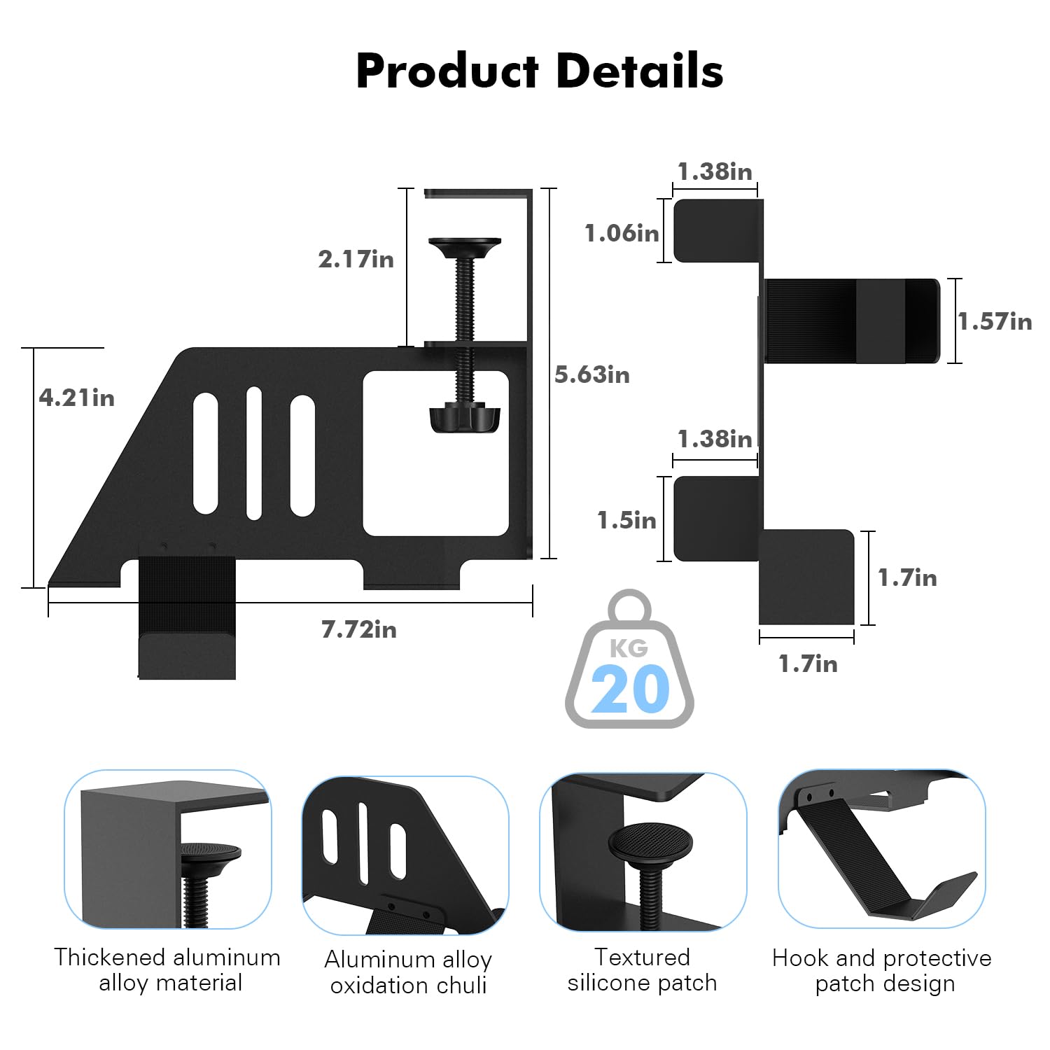 Supporto da tavolo compatibile con modelli PS5/Slim, senza viti, organizer salvaspazio per videogiochi, supporto per controller con supporto per cuffie