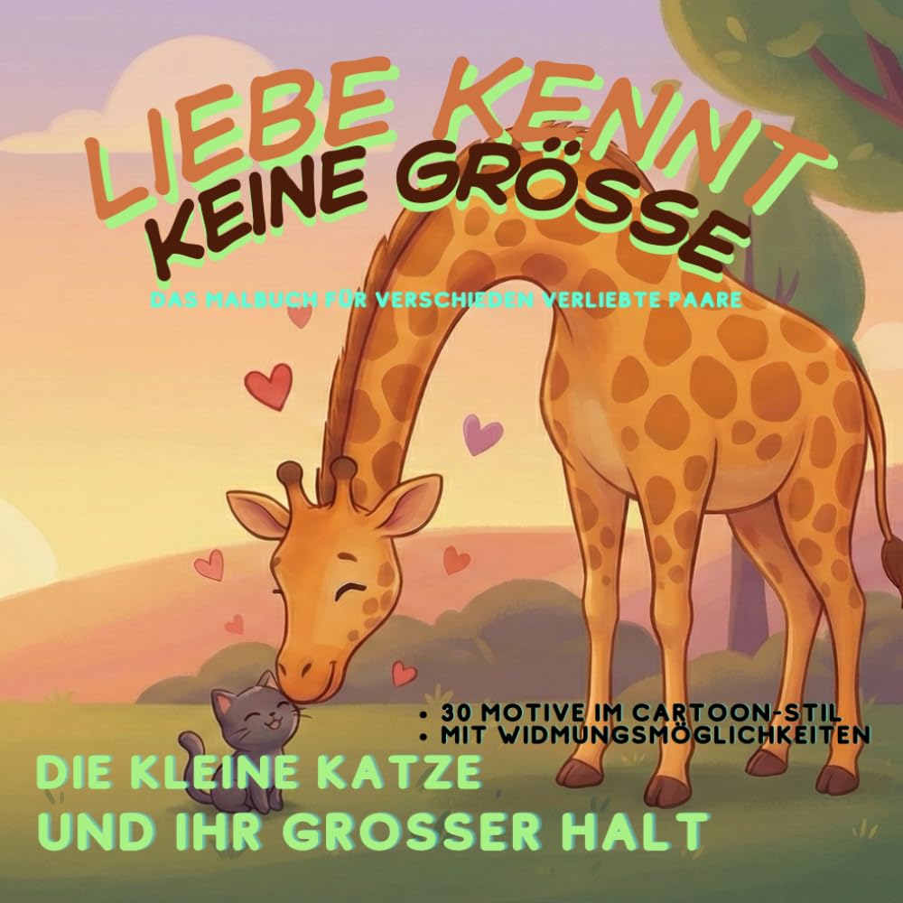 Liebe kennt keine Größe: Die kleine Katze und ihr großer Halt - Malbuch