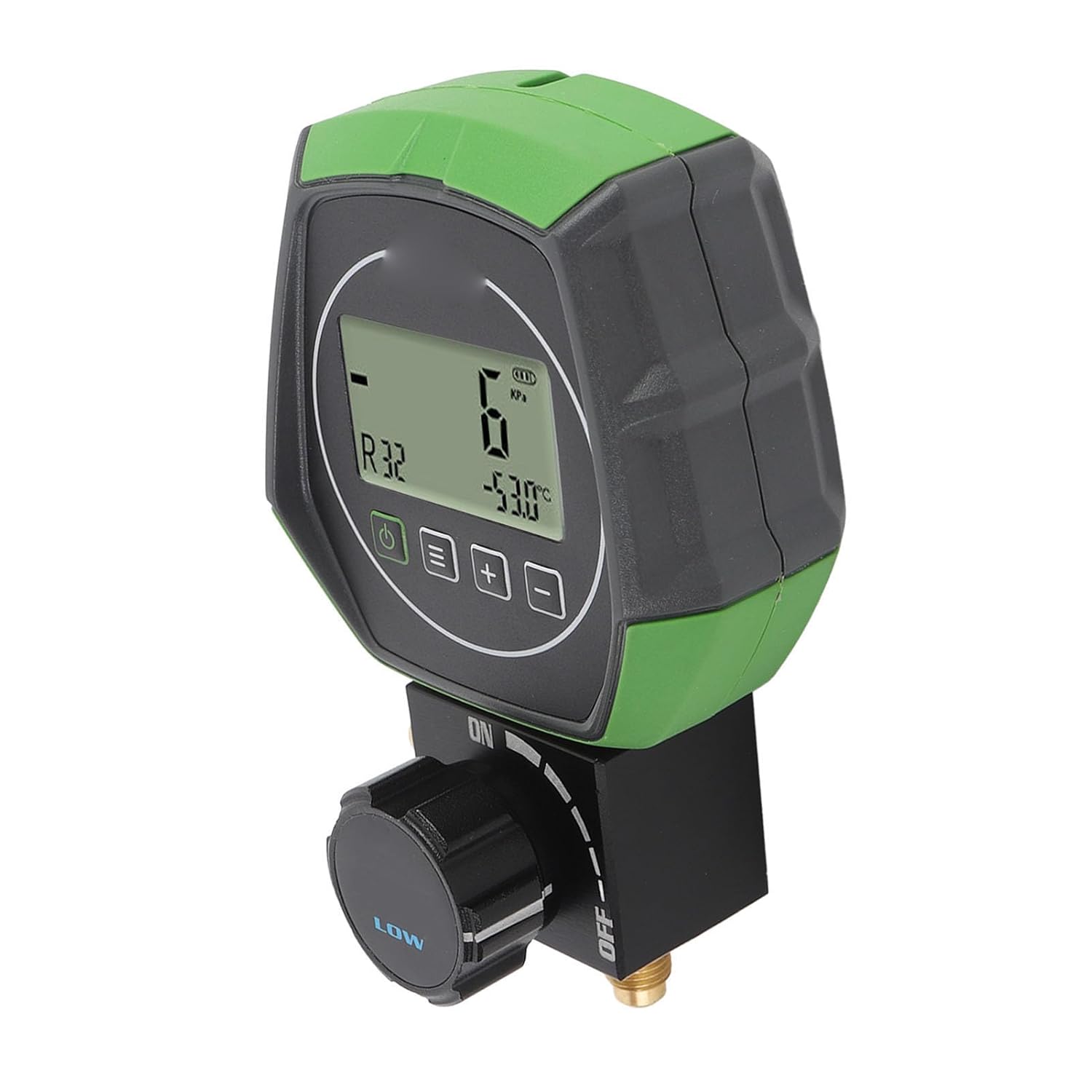 WALFRONT Digital HVAC Gauges Digital Refrigerating Fluid Pressure Tester with High Definition Glass Liquid Viewing Window