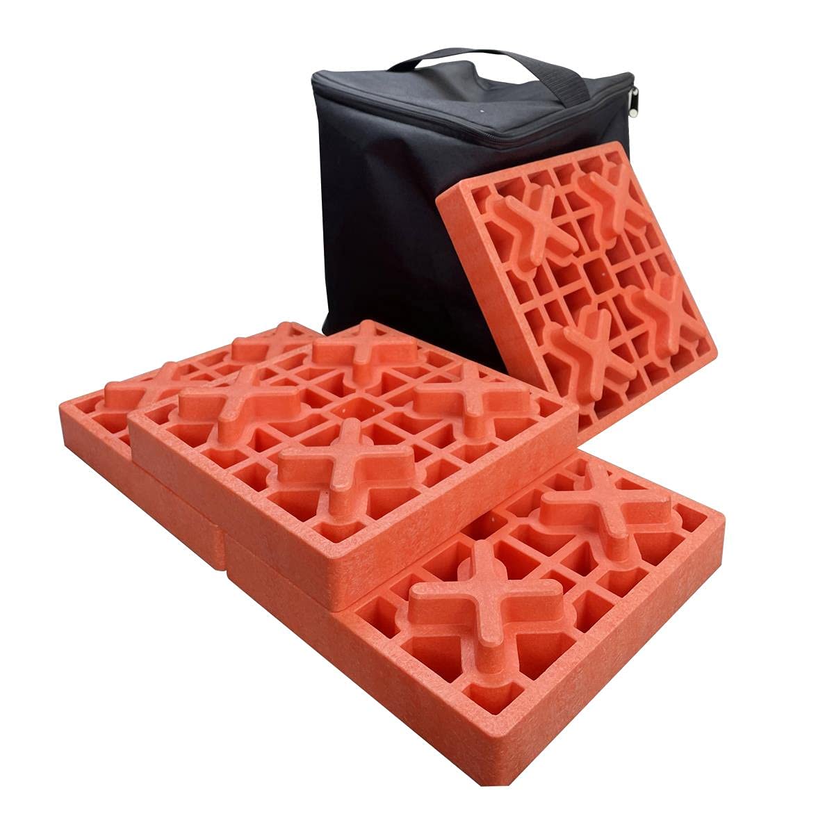 TOPWAY 6 Piezas Bloques de Soporte para Rueda de Coche, Bloques de Espuma Plástica de Nivelación para Caravanas de Servicio Pesado, Ideales para Nivelar Ruedas Individuales y Dobles, Autocaravana