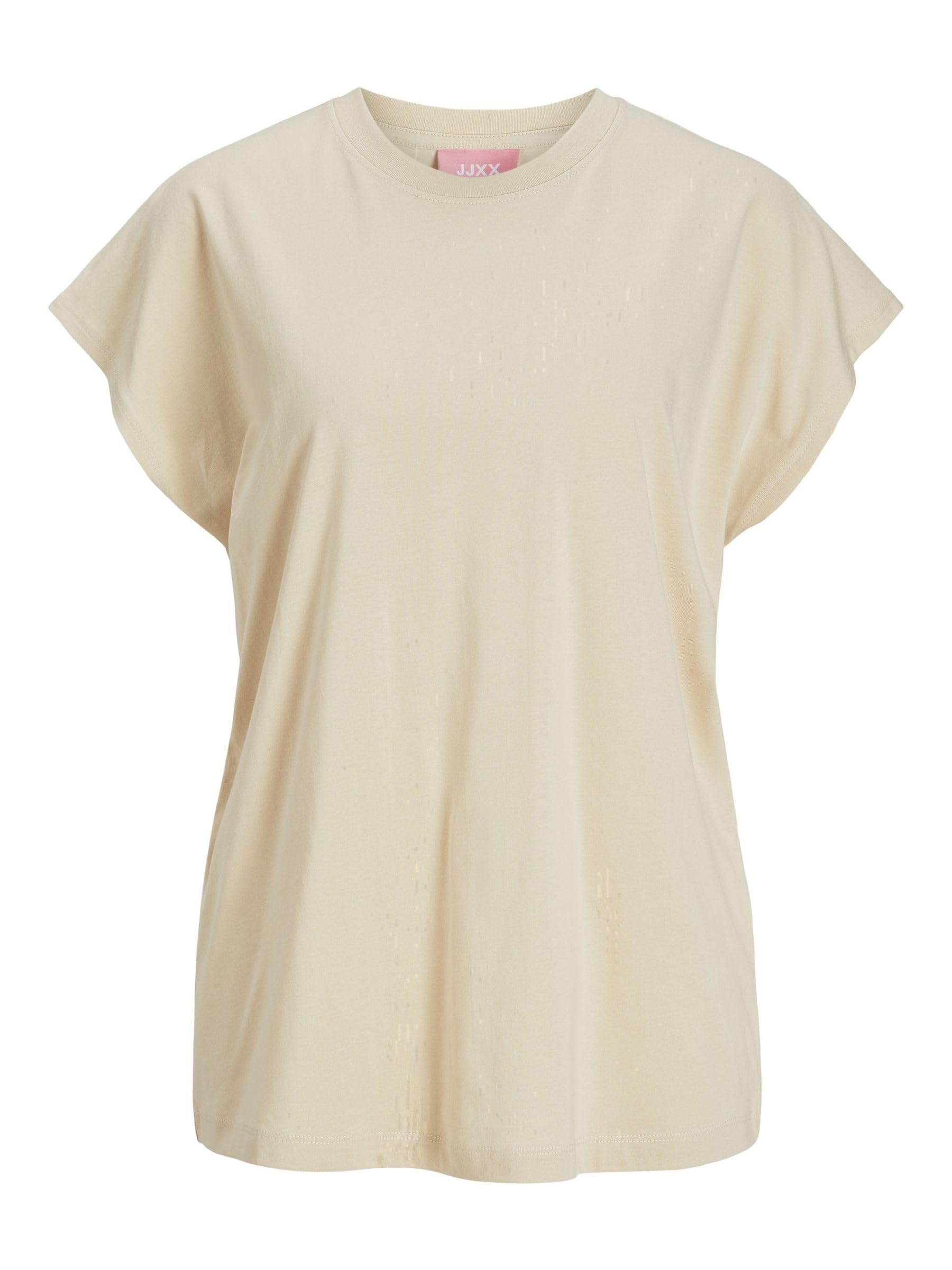 JJXX Women's Jxastrid Boxy SL Every Tee JRS Noos T-Shirt, Fog, M