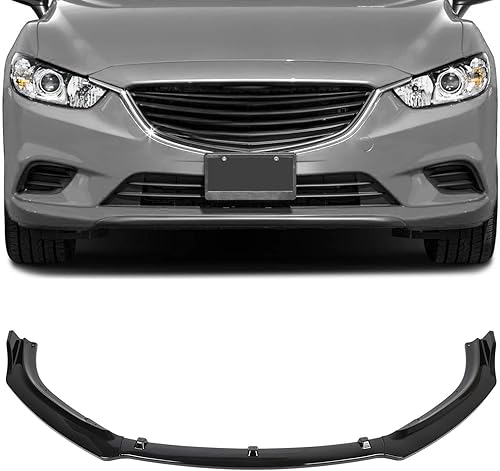 Vista 222 de SCITOO Alerón de labio delantero para Hyundai Elantra 2017-2018 para parachoques delantero negro brillante