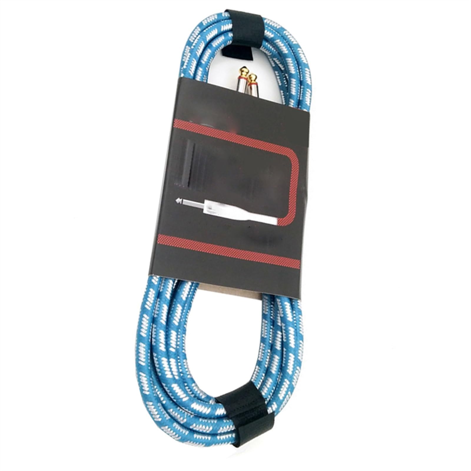 Pleciony kabel z redukcją szumów Instrument muzyczny Kabel audio Folk Electric Box Akustyczna gitara basowa Złącze Audio Instrumentu Gitarowego (Size : 10m)