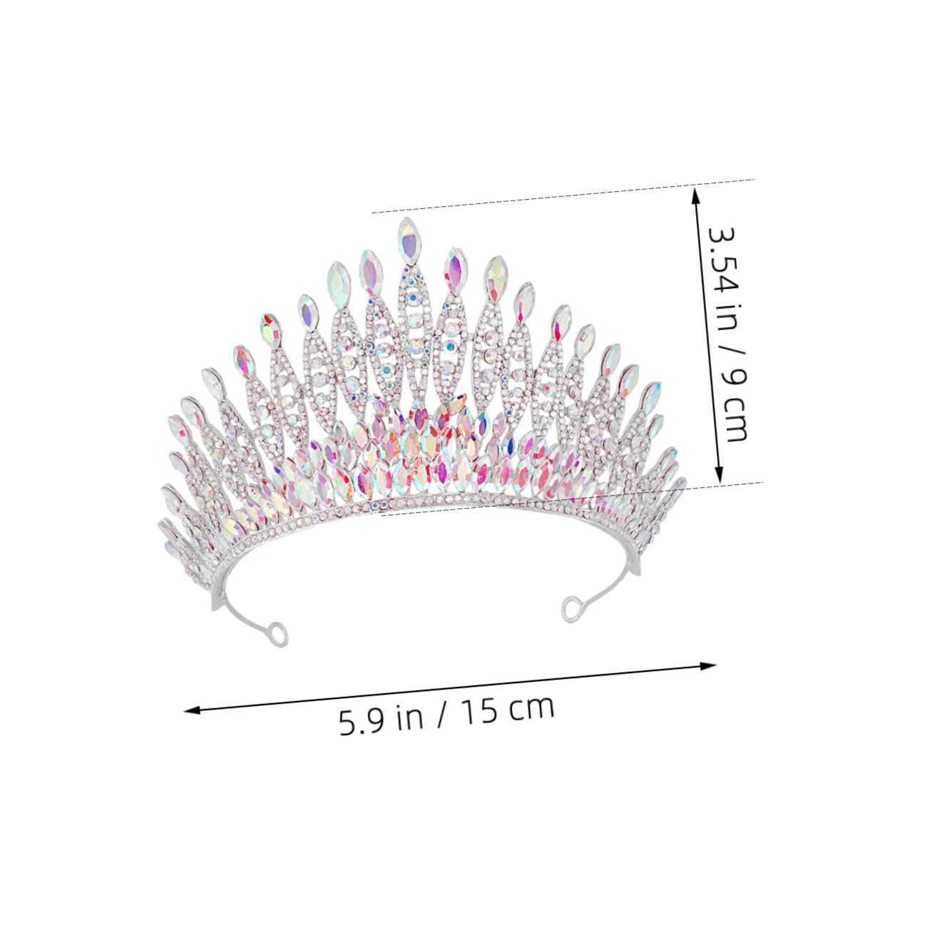 Diadema Corona con Cristalli, Lega di Zinco, Cerchietto Donna | Danza e Compleanno, Design Ricercato, Applicazione Multiuso, Stile Semplice e Distintivo