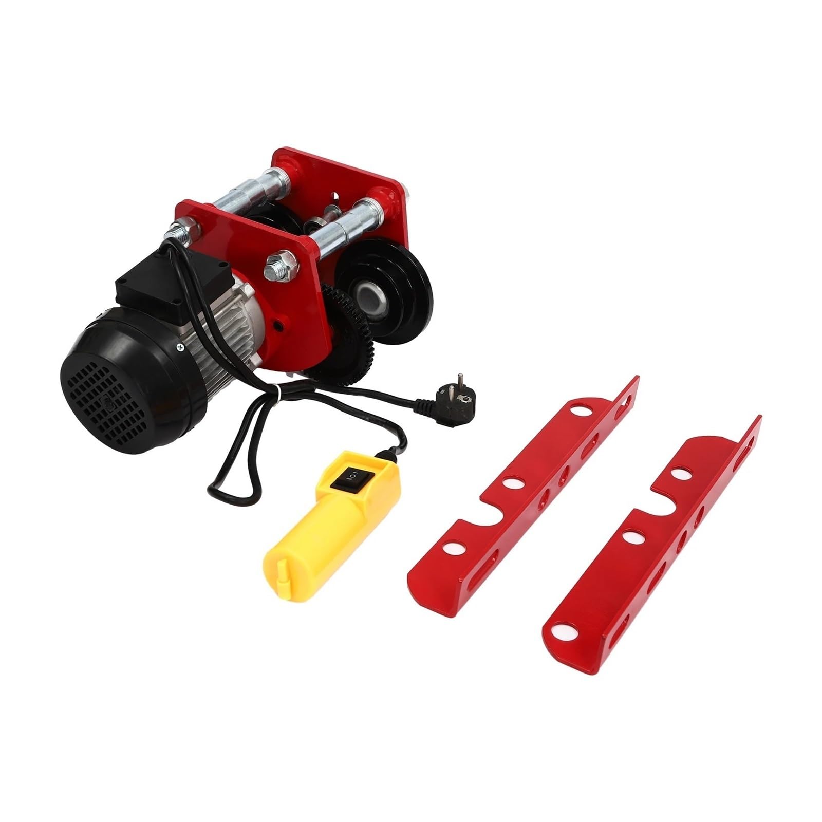 2200 Lbs/1 Ton Capacity Electric Hoist Manual Trolley| Dual Wheels Push Beam | 220V 370W Overhead Electric Hoist Winch Arm