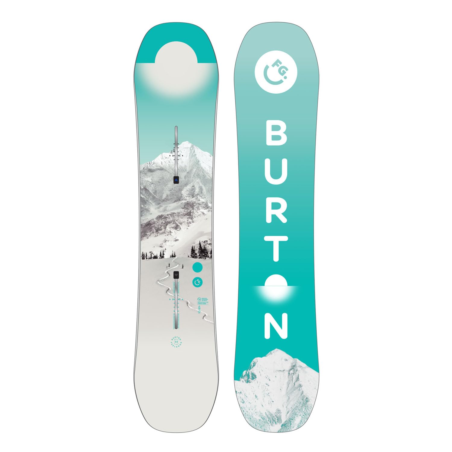 Burton - Deska snowboardowa dla dzieci Feelgood Smalls Camber Graphic Boy - Rozmiar 135 - Biały