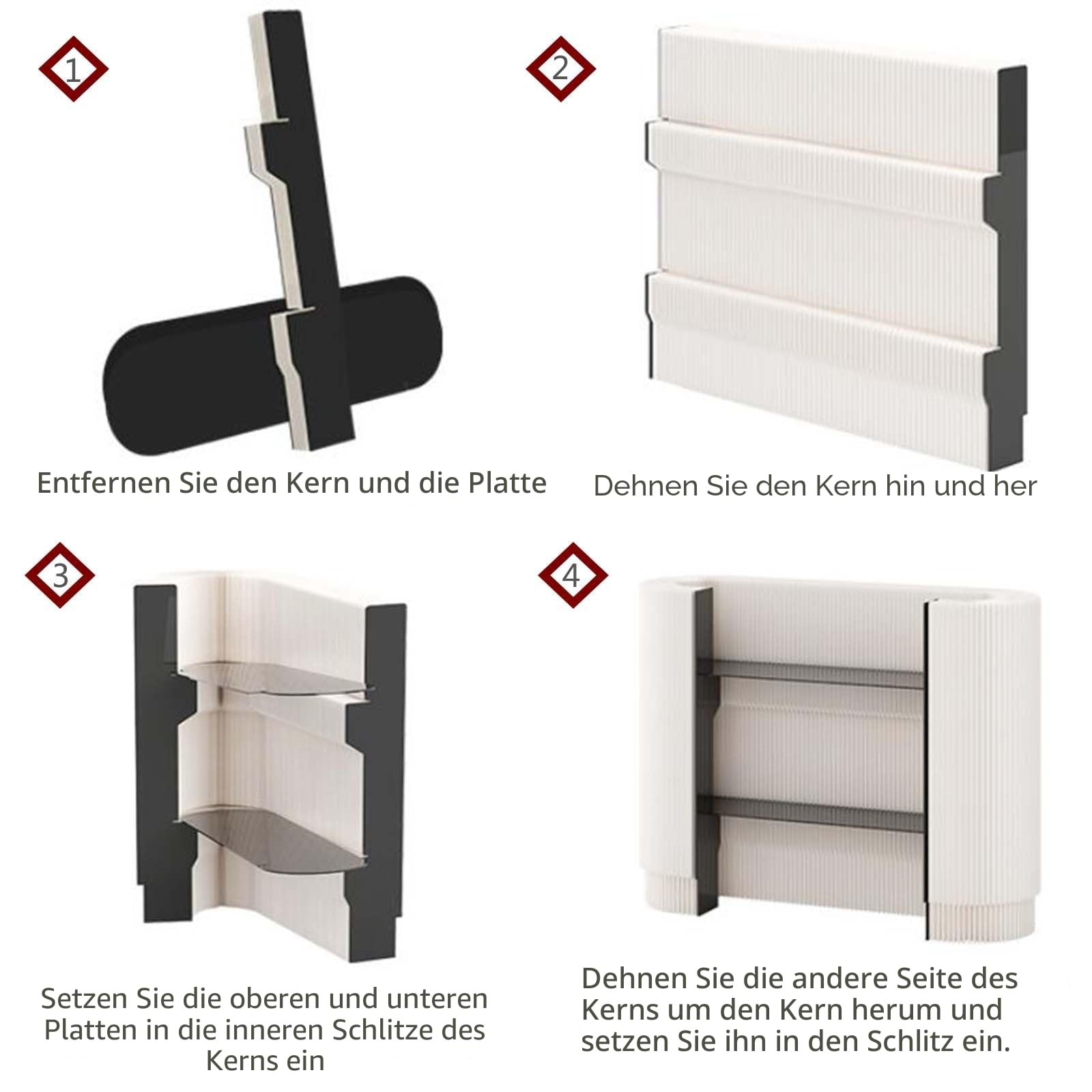 Faltbare Empfangstheke, Modern Rezeptionstheke mit 2 Abnehmbaren Regalen, Rezeption Schreibtisch Messetheke für Firmenhallen Bekleidungsgeschäft Convenience-Stores