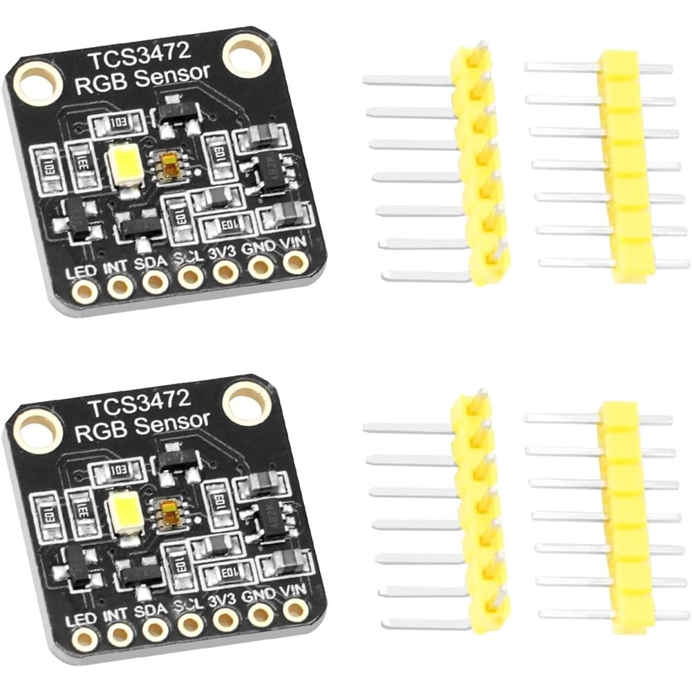 UDSKNV[KSL TCS-34725 RGB Light Colour Module 2 Pack RGB Color Sensor Development Board Module Colour Detection Sensor Colour Meter Photoelectric Sensor
