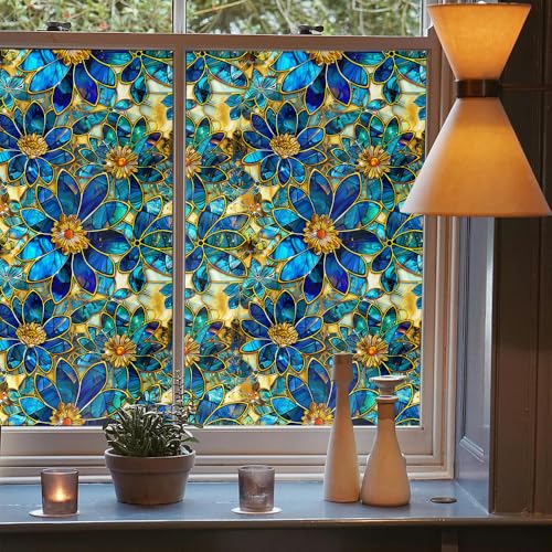 Vinilo decorativo azul 40x300 cm para ventana miniatura 3