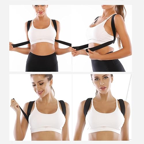 Miniatura 5 de sasiga Corrector de postura para hombres y mujeres, soporte ajustable y transpirable para la postura, enderezador de espalda, proporciona alivio del