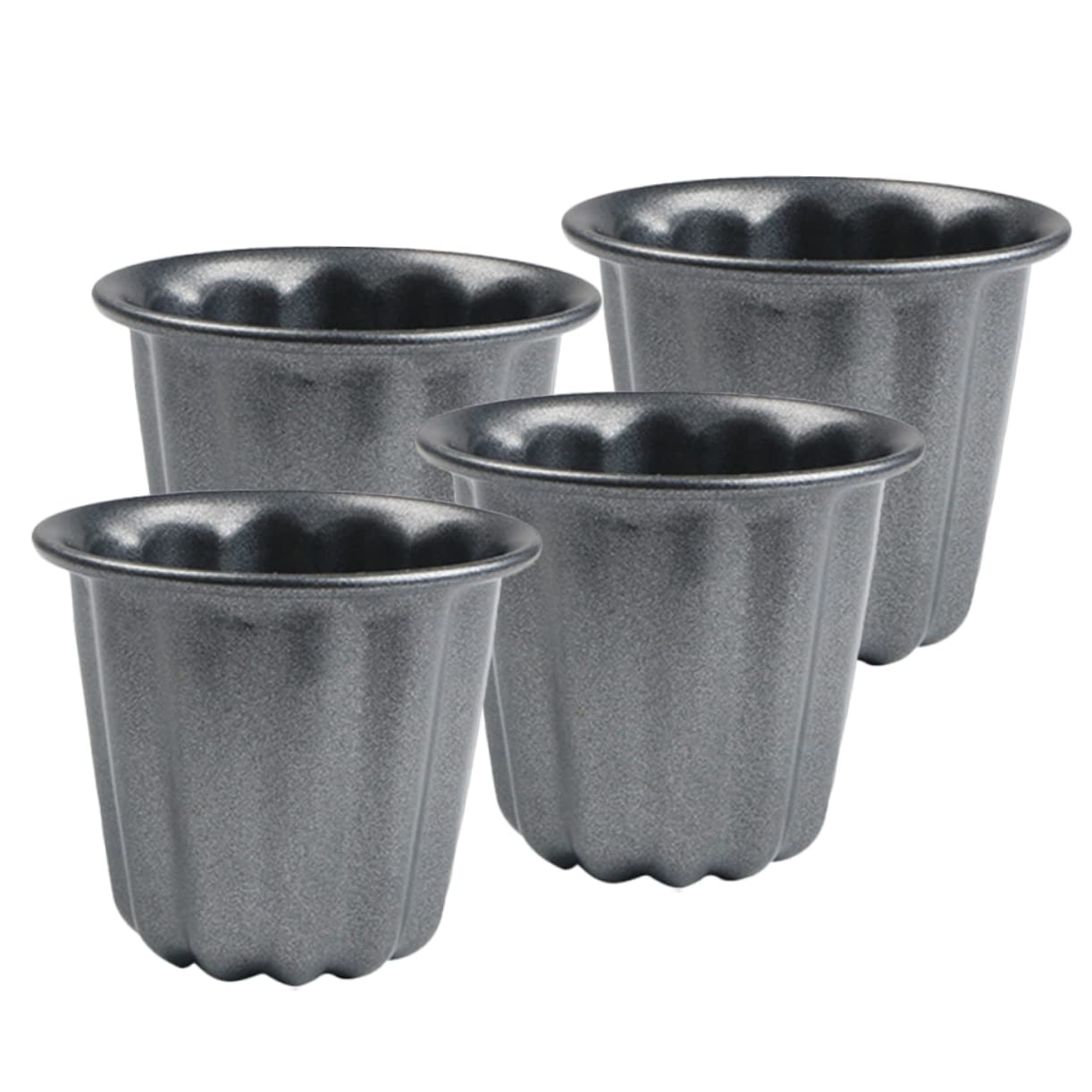 Zerodeko 8pièces Moules à Cannelés Carboné Antiadhésif Pour Gâteaux Et Puddings Outils De Pâtisserie Réutilisables Pour Desserts Savoureux