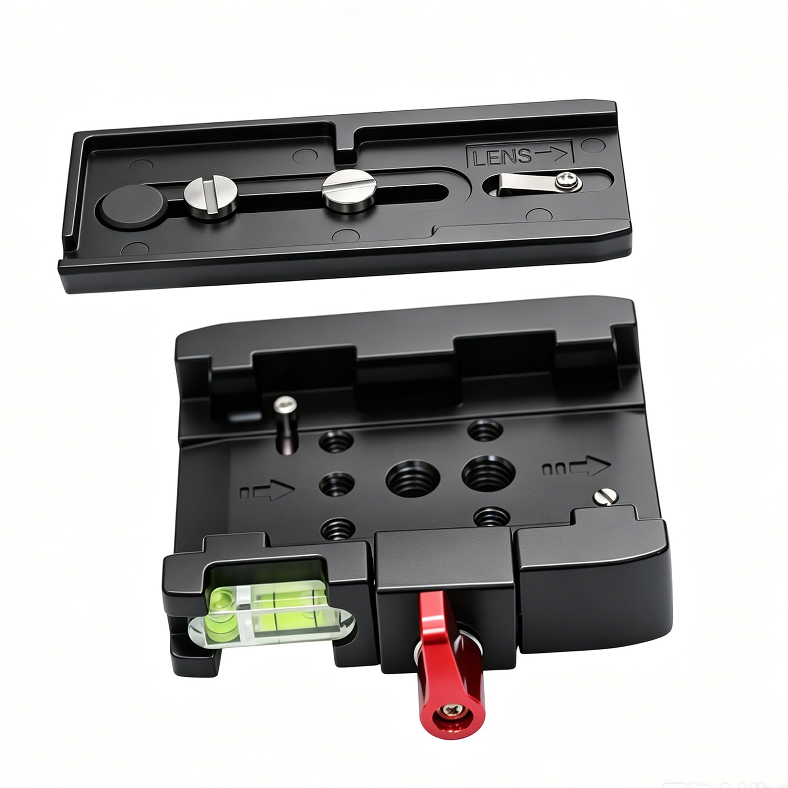 Andoer Ander opiastra a sgancio rapido fotocamera treppiede clip di trigger rapido adattatore con piastra di innesco rapido compatibile con testa Manfrotto 501 500Ah 701HDV 503HDV Q5 (# 1)