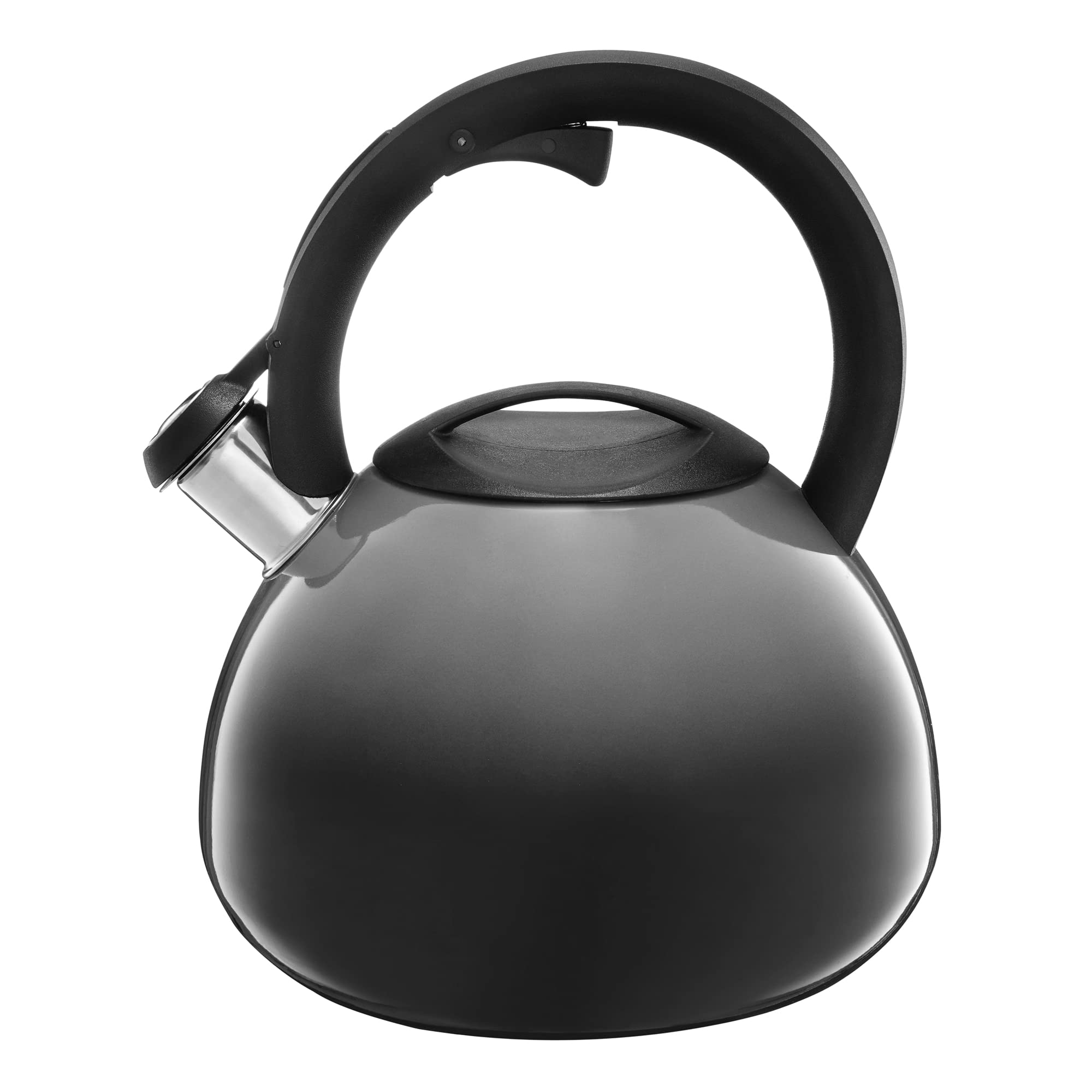 AMBITION Hervidor de agua con silbato (acero inoxidable, inducción, gas, 2,6 L), color gris