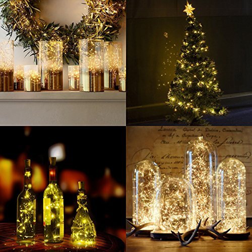 woohaha Solar String Lights 2-Pack 33ft 100 LED Warm White — view 3