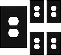 Vista 73 de ENERLITES - Placa de pared doble sin tornillos, cubierta de tomacorriente segura para niños, tamaño estándar, 1 cuadrilla, 4.68 x 2.93 pulgadas