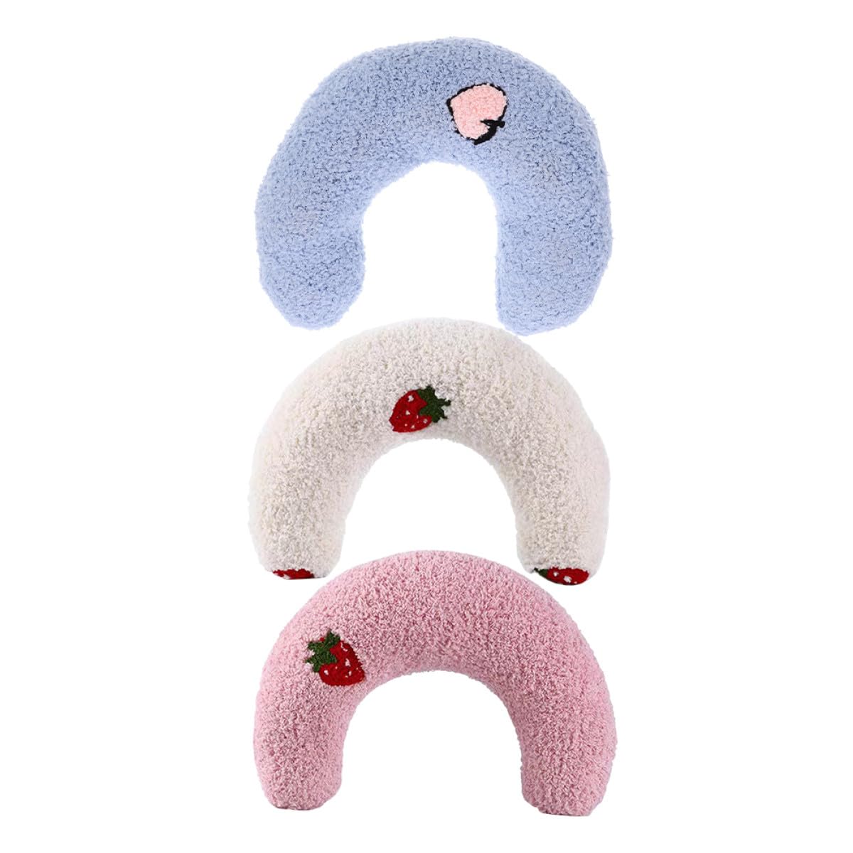 Almohada para mascotas suave y duradera PLAFOPE pack de 3 cojines lavables de media dona