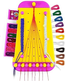 PAGJHRFJG Kit para Hacer Pulseras de la Amistad, Joyas para Niñas, Manualidades, Pulseras, Kit para Hacer Cuerdas, Juguete de Simulación, Regalo, Color Amarillo