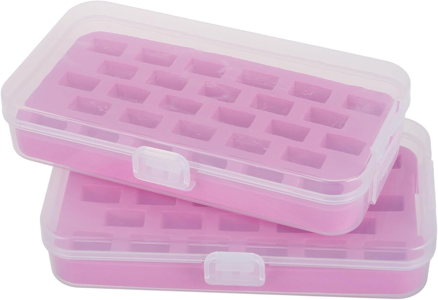 2pcs Sewing Bobbin Storage Case with 28 Slots Plastic Organizer